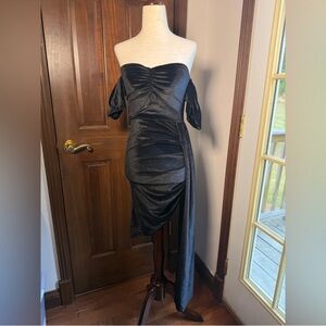 Club L London Black Off-Shoulder Dress